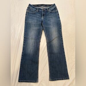 Wrangler Jeans Women's 7/8x32 Blue Med Wash Shiloh Boot Stretch WRS40TA